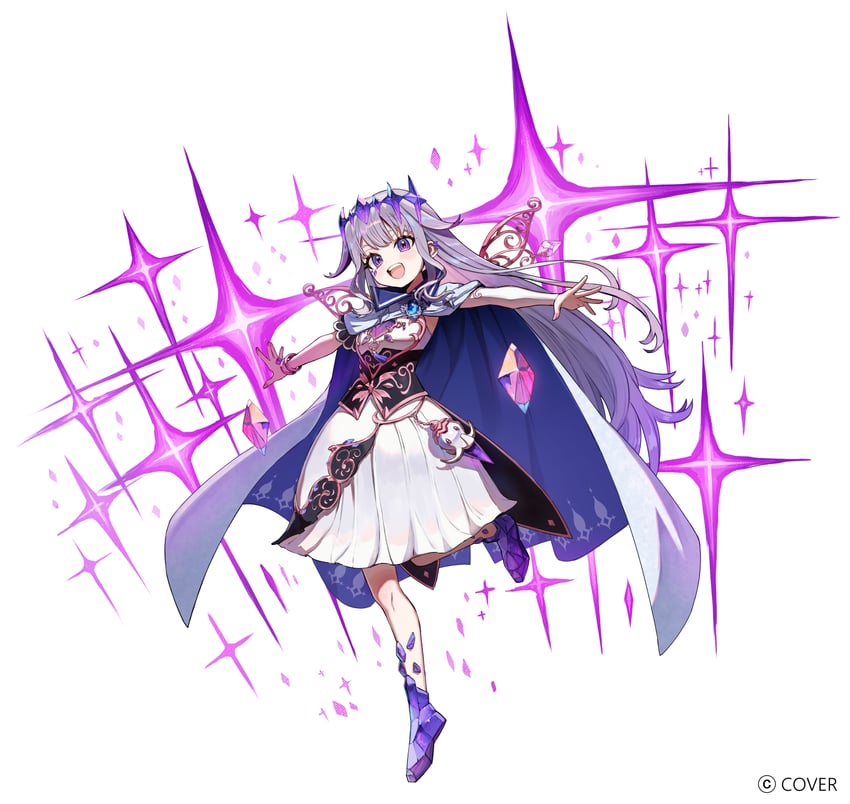 谜之回忆、Hololive、Hololive英语 1名女孩 斗篷 披风 挂耳染 连衣裙