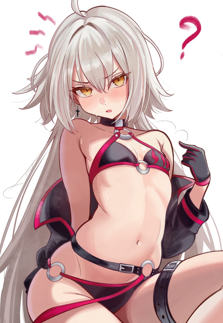 Fate/Grand Order、Fate系列、黑贞德 1名女孩 幼化 呆毛 露肩 腰带