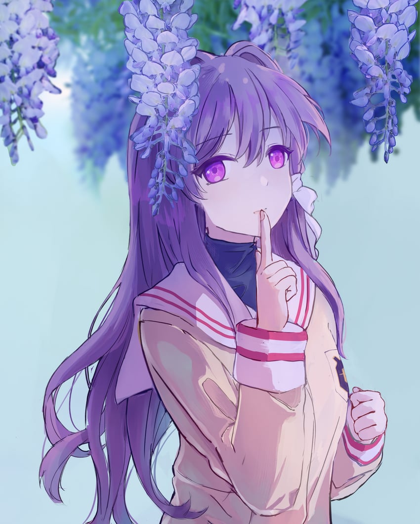 CLANNAD、藤林杏 1名女孩 西装外套 蓝色衬衫 模糊 模糊背景