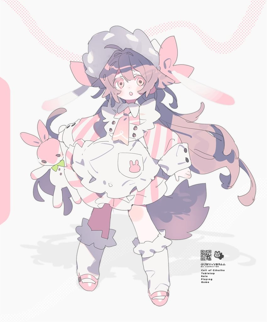 原创 1名女孩 围裙 作者名 齐发尾 软帽