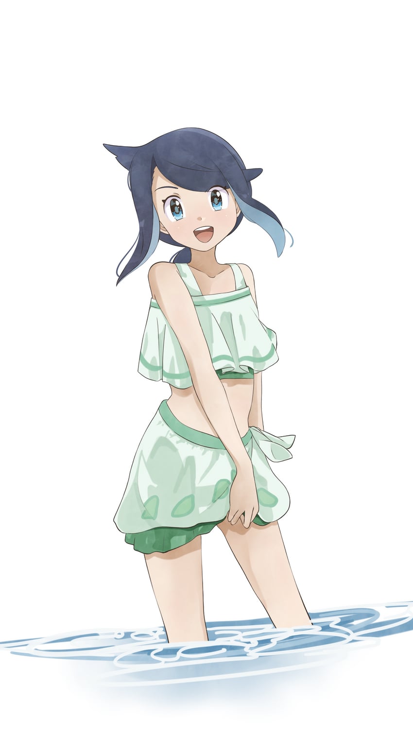 宝可梦、精灵宝可梦 (动画)、宝可梦：地平线 1名女孩 :D 黑发 蓝眼 呆毛