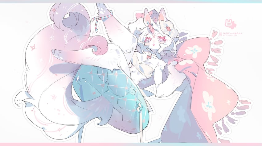 原创 1名女孩 兽耳 比基尼 乳房 彩色睫毛