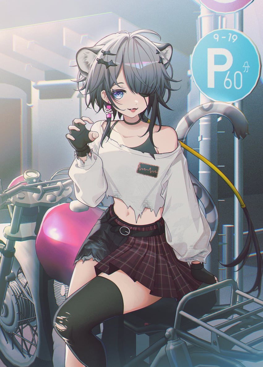 明日方舟、明日方舟：终末地、糖糖 (明日方舟) 1名男孩 1名女孩 替换服装 兽耳 黑色手套