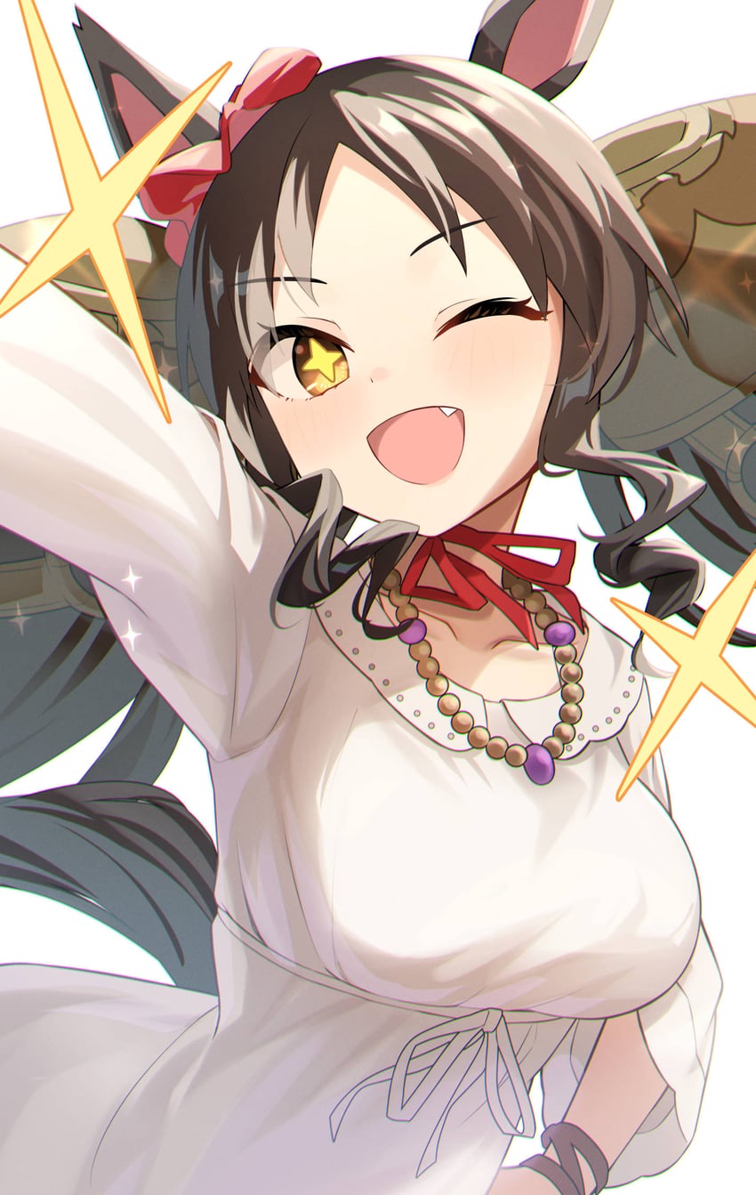 赛马娘、美妙姿势 (便服) (赛马娘)、美妙周日 (赛马娘) + - 1名女孩 :D 微笑 兽耳