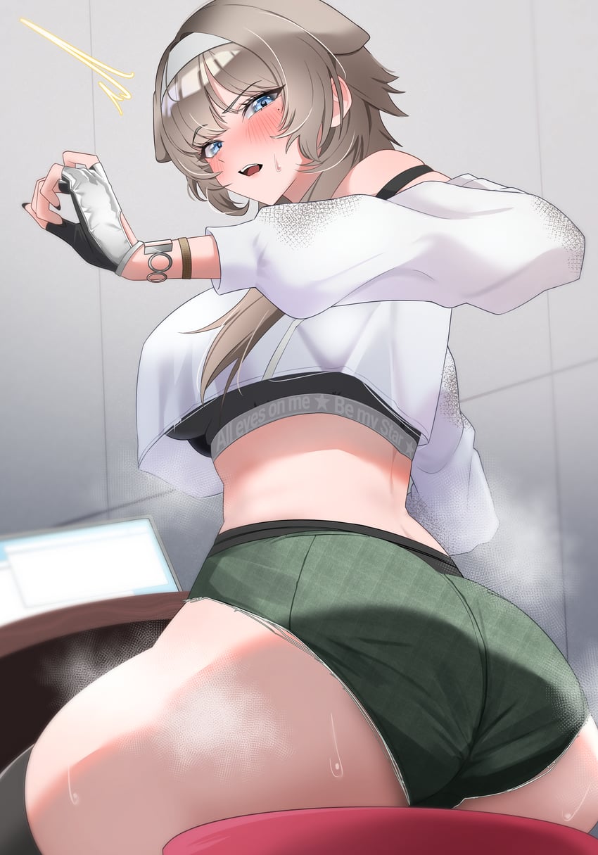 胜利女神：妮姬、普莉卡 (妮姬) 1名女孩 屁股 露肩 脸红 乳房