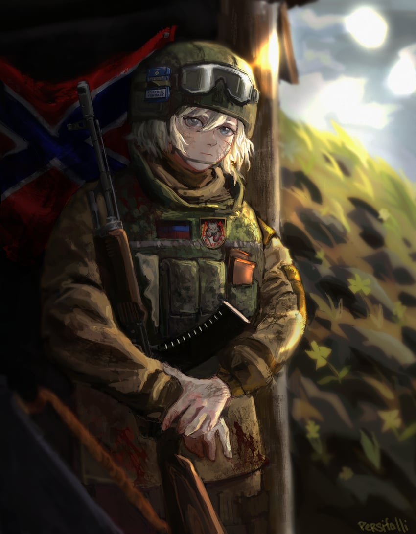 原创 1名女孩 AK-74 作者名 突击步枪 金发