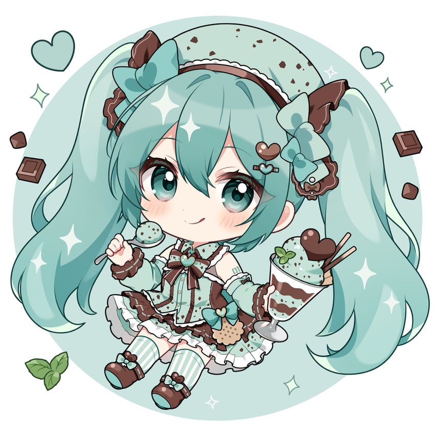 VOCALOID、初音未来 1名女孩 :q 露肩 脸红 边框