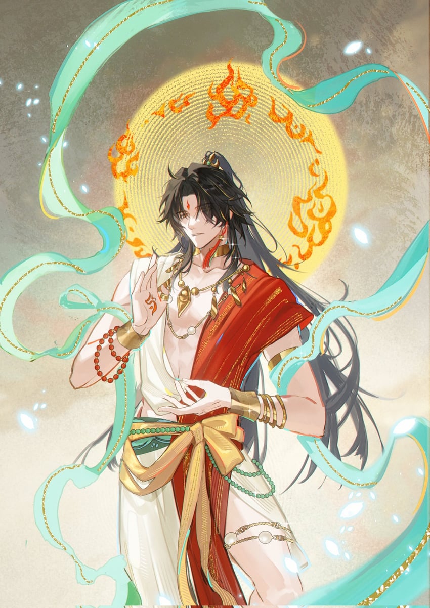 崩坏：星穹铁道、崩坏系列、刃(崩坏：星穹铁道) 1名男孩 呆毛 臂环 手镯 珠子