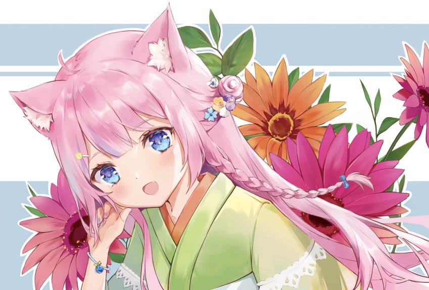 原创 1名女孩 :D 呆毛 兽耳毛 兽耳