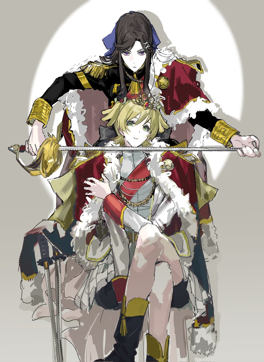 少女☆歌剧 Revue Starlight、大场奈奈、天堂真矢 2名女孩 饰绪 后背蝴蝶结 徽章 腰带