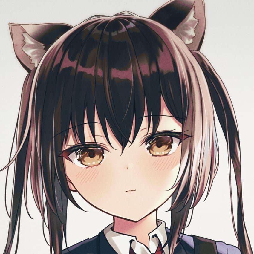 轻音少女、aznyan、中野梓 1名女孩 兽耳毛 兽耳 黑发 西装外套