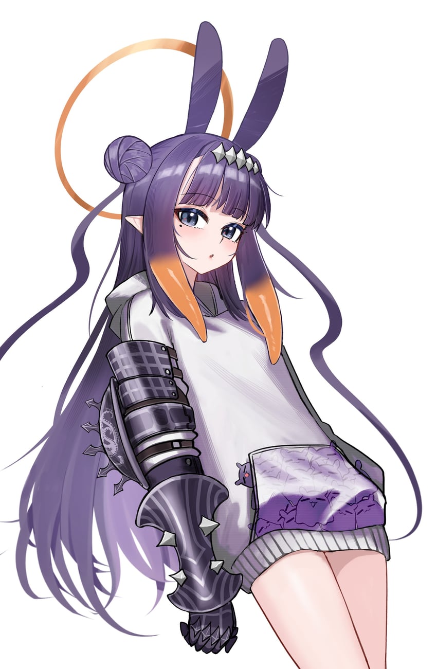 Hololive、Hololive英语、一伊那尔栖 1名女孩 改装服装 替换服装 黑色护腕 齐刘海