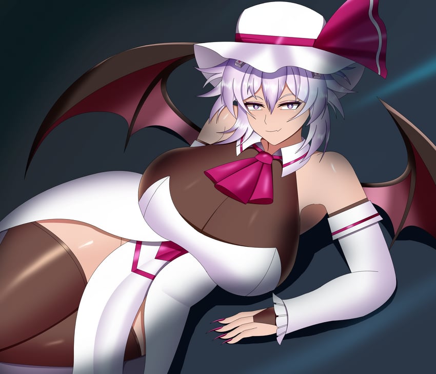 海王星系列、东方Project、东方扶他绯想天则 (Scarlet Escape) 1名女孩 异形乳量 (大) 替换服装 阿斯科特领巾 蝙蝠翅膀