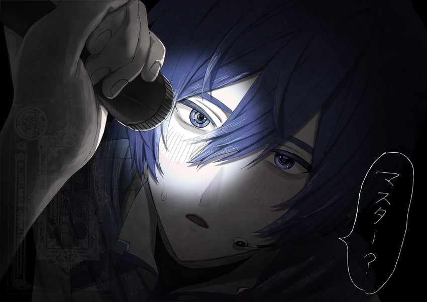 VOCALOID、KAITO、KAITO (Vocaloid 3) 1名男孩 1个其他角色 性别不明 蓝眼 蓝发