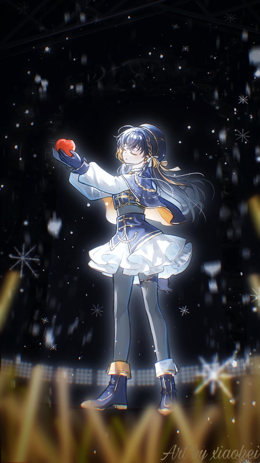 彩虹社、彩虹社EN、白雪公主（Vocaloid） 1名女孩 呆毛 饰绪 苹果 作者名