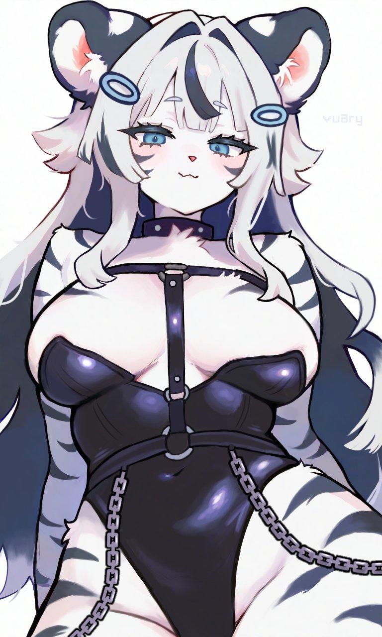 原创 1名女孩 猫脸笑 兽耳 动物鼻子 作者名