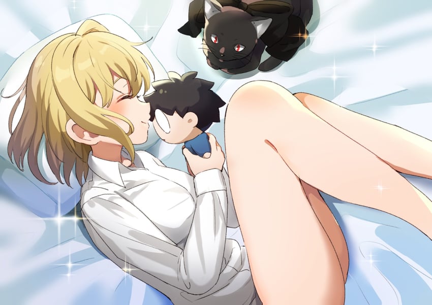 月姬、爱尔奎特·布伦史塔德、莲 (猫) (月姬) 2名女孩 兽耳毛 兽耳 呆毛 屁股