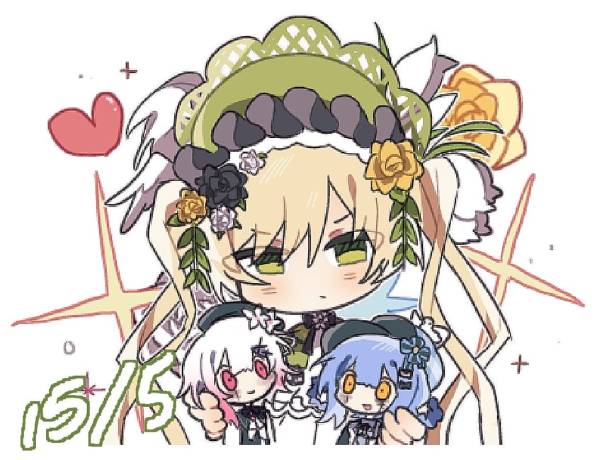 魔法少女的小镇审判、樱庭绘麻、立花雪莉 帽子上的鸟饰 黑色小披肩 黑花 黑玫瑰 金发