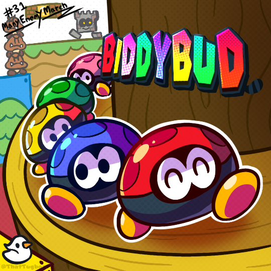 马力欧（系列）、超级马力欧3D大陆、biddybud 问号箱 微笑 鸟 黑色巩膜 方块 (马里奥)