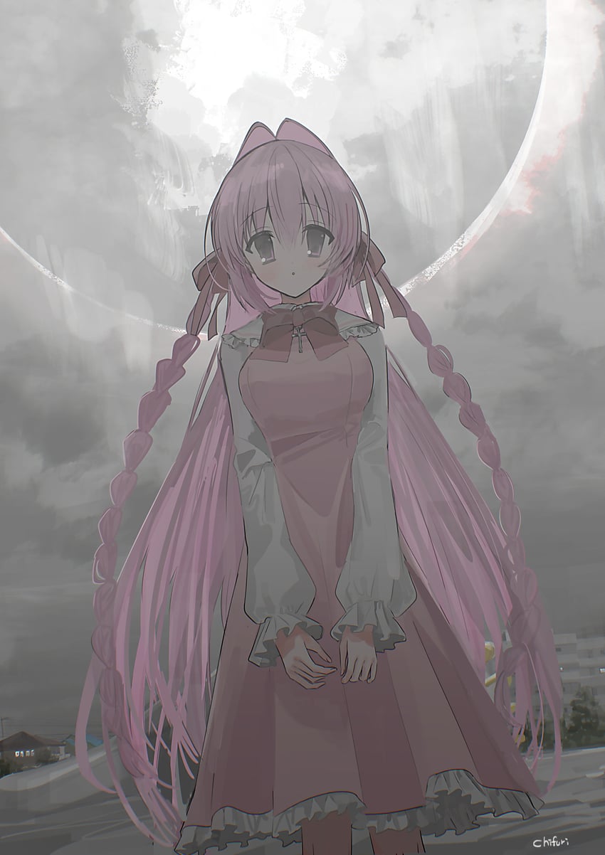 原创、尼娅 (千降) 1名女孩 蝴蝶结 辫子 乳房 闭嘴
