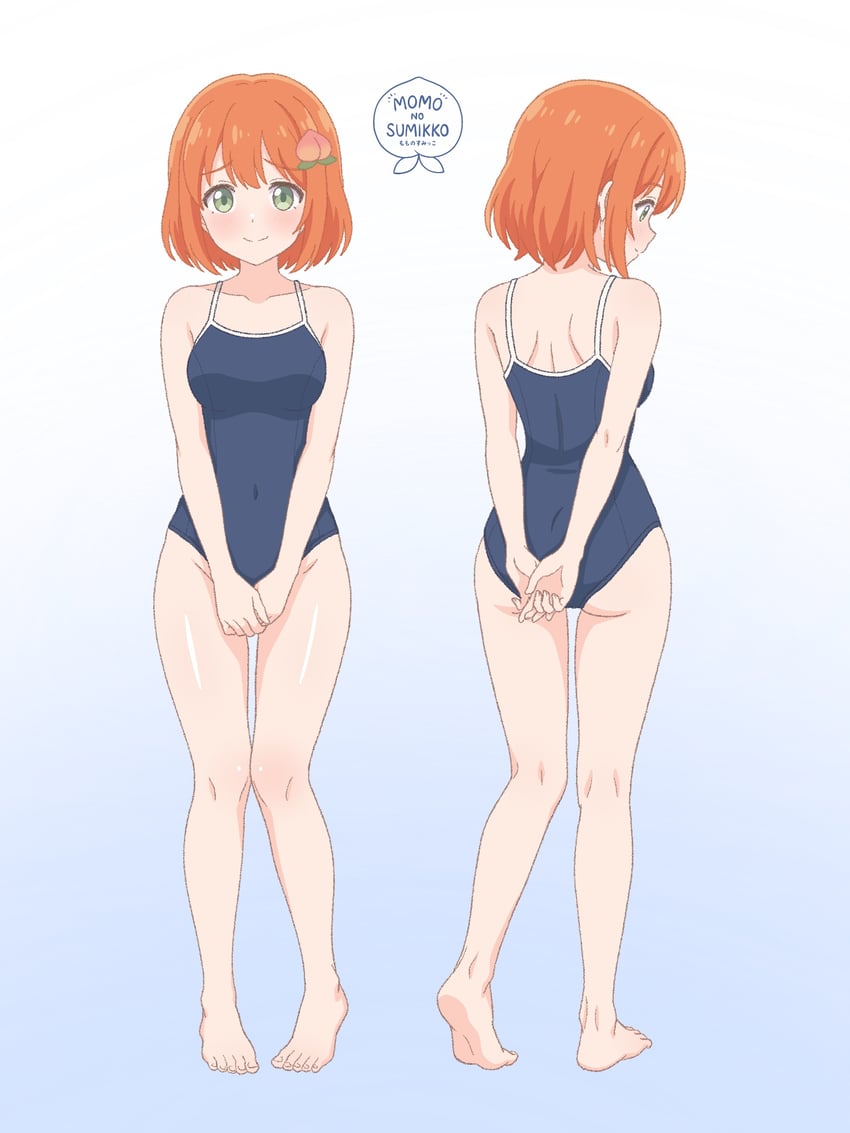 原创 1名女孩 双手背在身后 作者标志 屁股 裸腿
