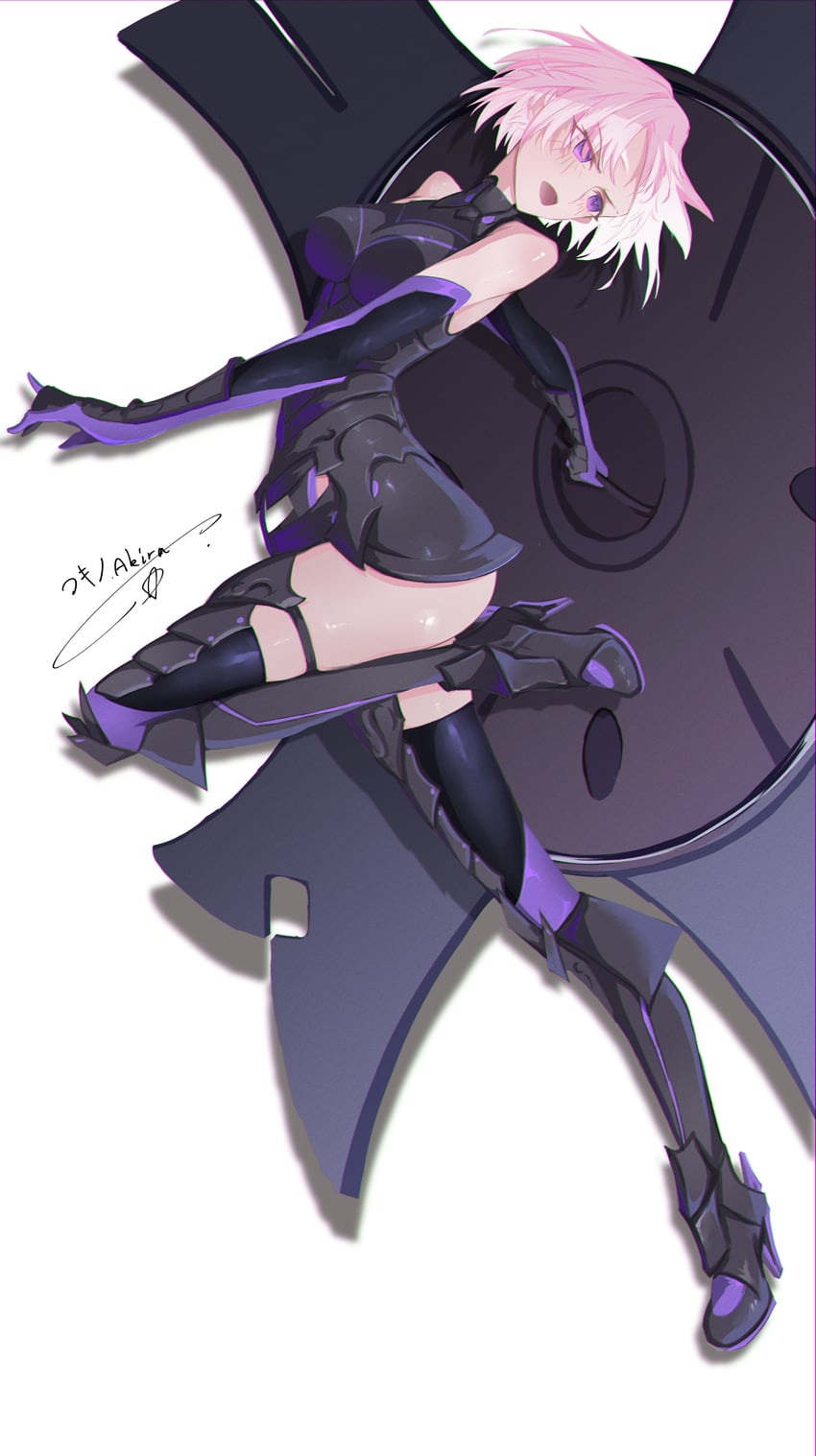 Fate/Grand Order、Fate系列、玛修·基列莱特 1名女孩 铠甲 铠甲裙 铠甲紧身衣 露肩