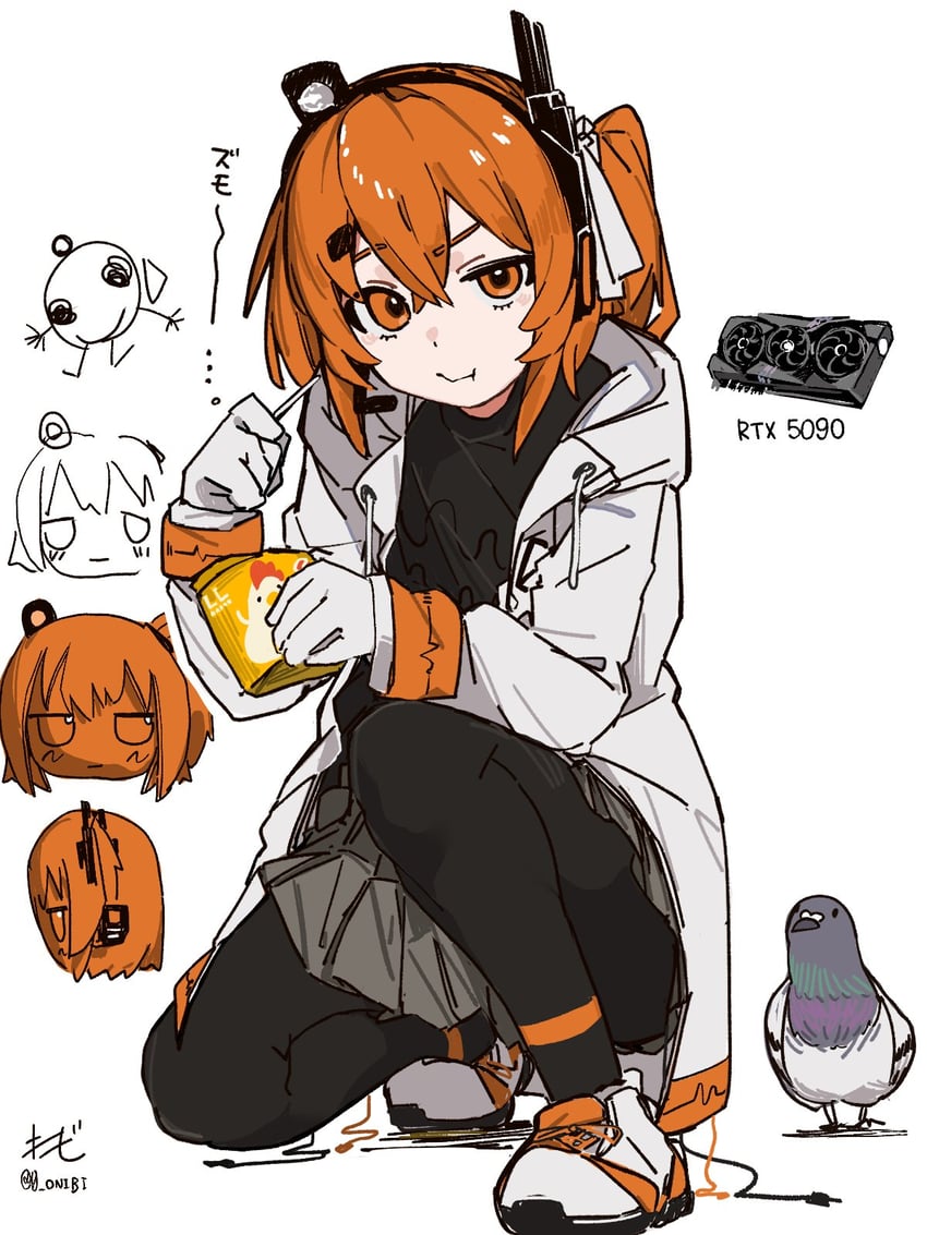 AI语音、UTAU、足立怜 1名女孩 :t 鸟 黑色连裤袜 黑衬衫