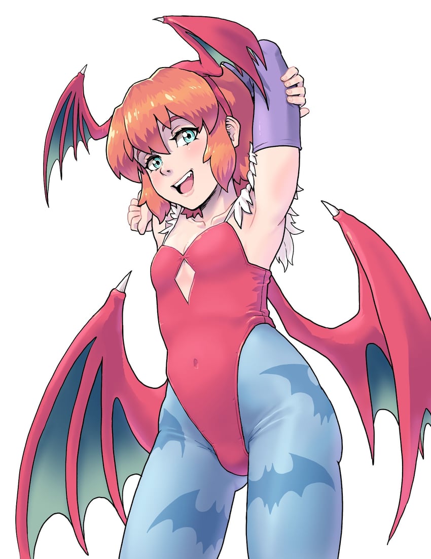 吸血鬼系列、原创、莉莉丝 (恶魔战士) 1名女孩 :D 动物花纹 蝙蝠印花 蝙蝠翅膀