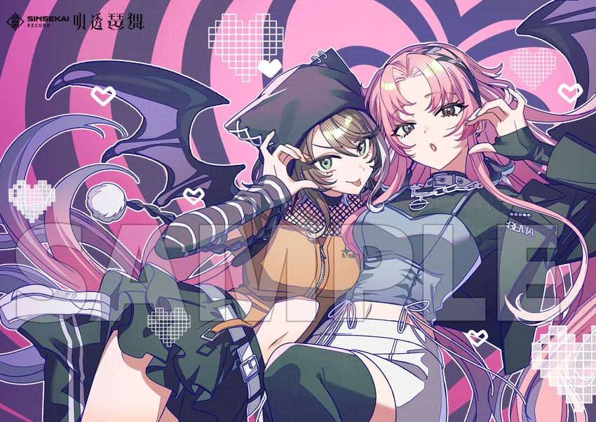 神椿工作室、拉维 (Vocaloid)、新世界记录 2名女孩 :p 替换服装 动物帽子 护臂
