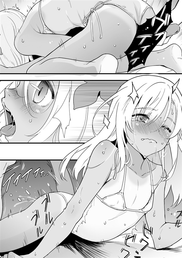 舰队Collection、吕500 (舰娘) 1名女孩 屁股 比基尼 脸红 锁骨