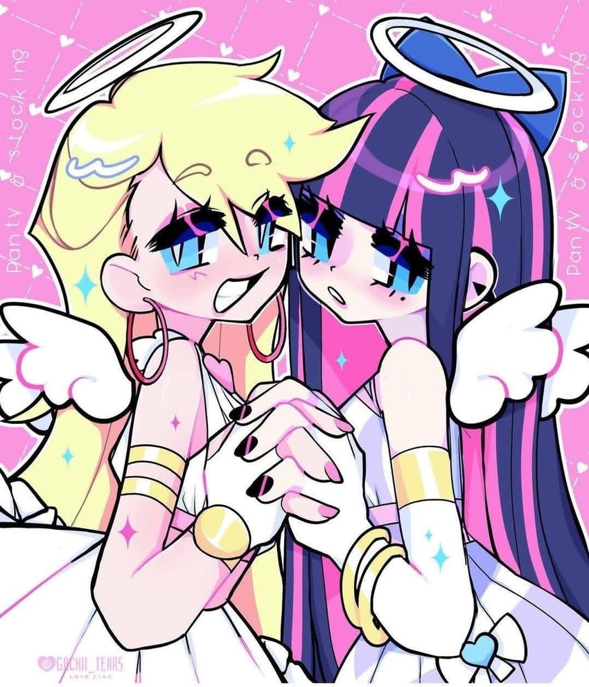 吊带袜天使、Panty (吊带袜天使)、Stocking (吊带袜天使) 2名女孩 天使 天使翅膀 水色瞳 金发