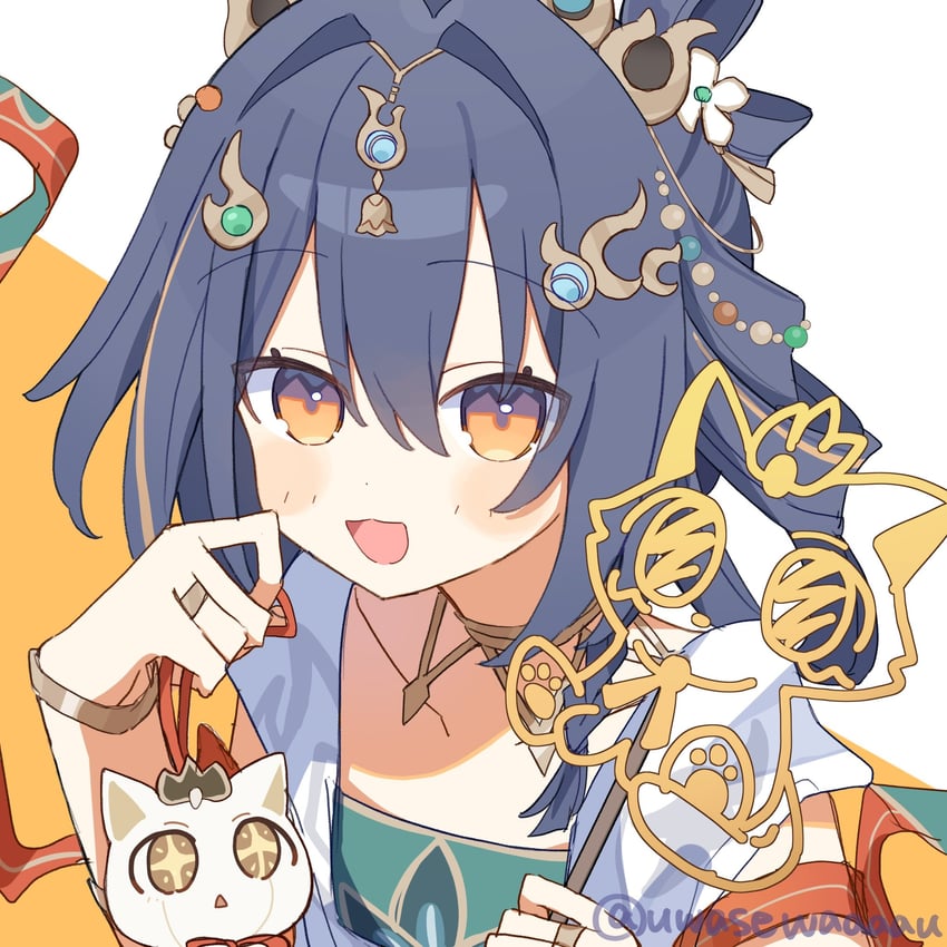 崩坏：星穹铁道、崩坏系列、yunli (emberblaze) (honkai: star rail) 1名女孩 :D 动物花纹 作者名 黑发