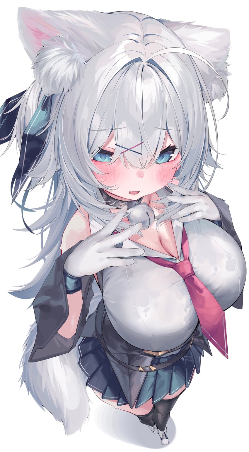 原创 1名女孩 呆毛 兽耳毛 兽耳 铃铛