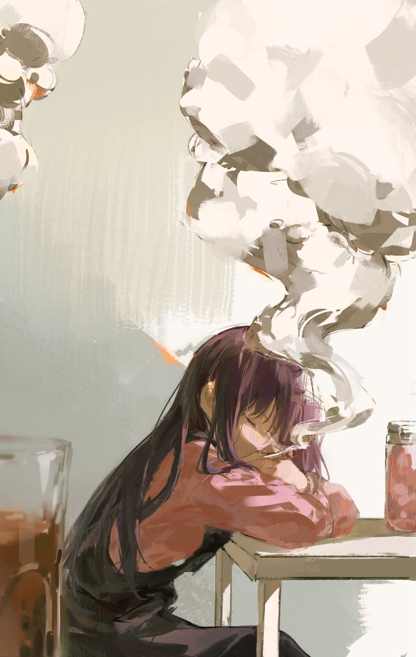 神稻牡丹：醉态如百合之花、郡上奏 1名女孩 黑色连衣裙 脸红 闭眼 连衣裙