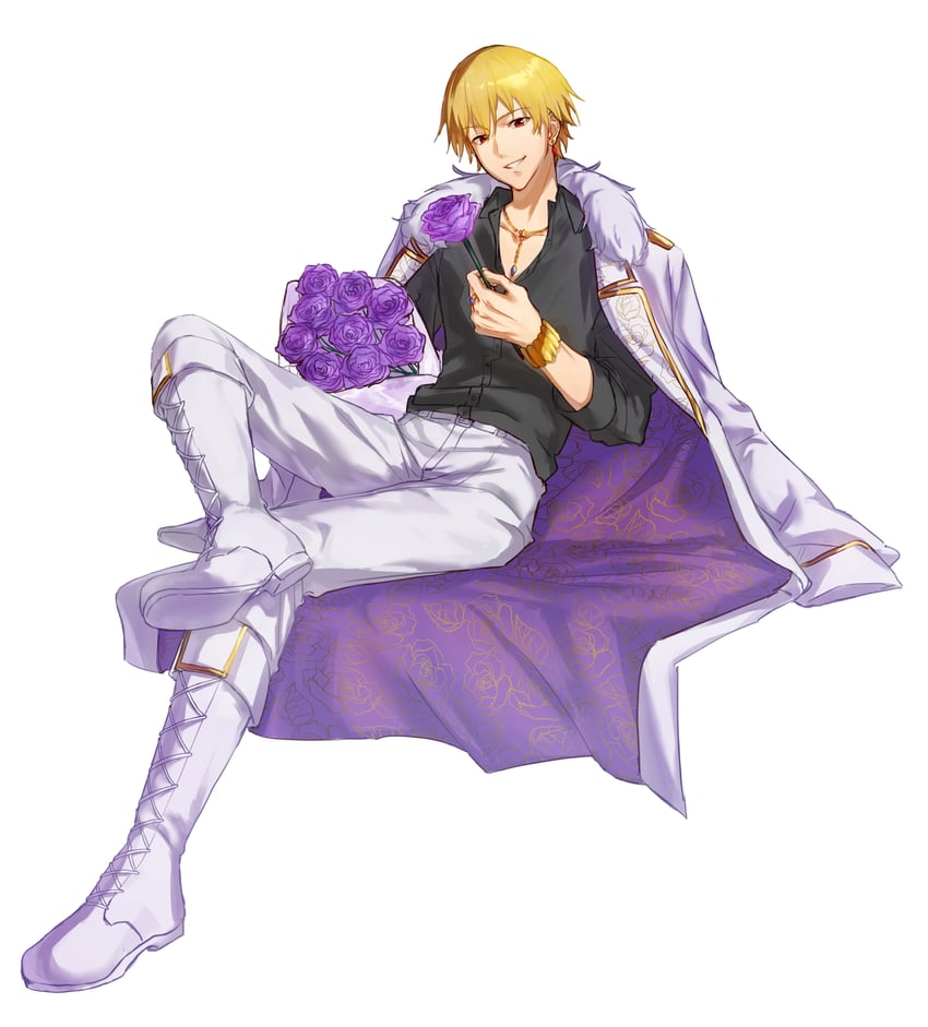 Fate系列、吉尔伽美什 (Fate) 1名男孩 金发 靴子 花束 外套