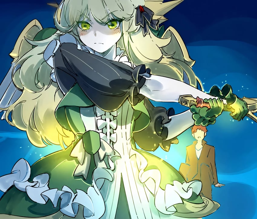 Fate/stay night、Fate系列、战锤40K 1名女孩 阿尔法军团 (战锤40K) 你就是我的御主吗 乳房 连衣裙