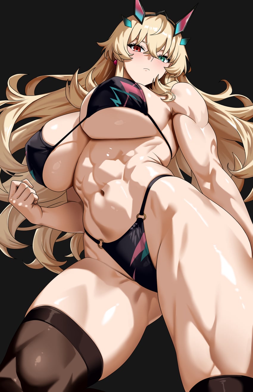 Fate/Grand Order、Fate系列、巴格斯特 (Fate) 1名女孩 腹肌 露肩 二头肌 比基尼