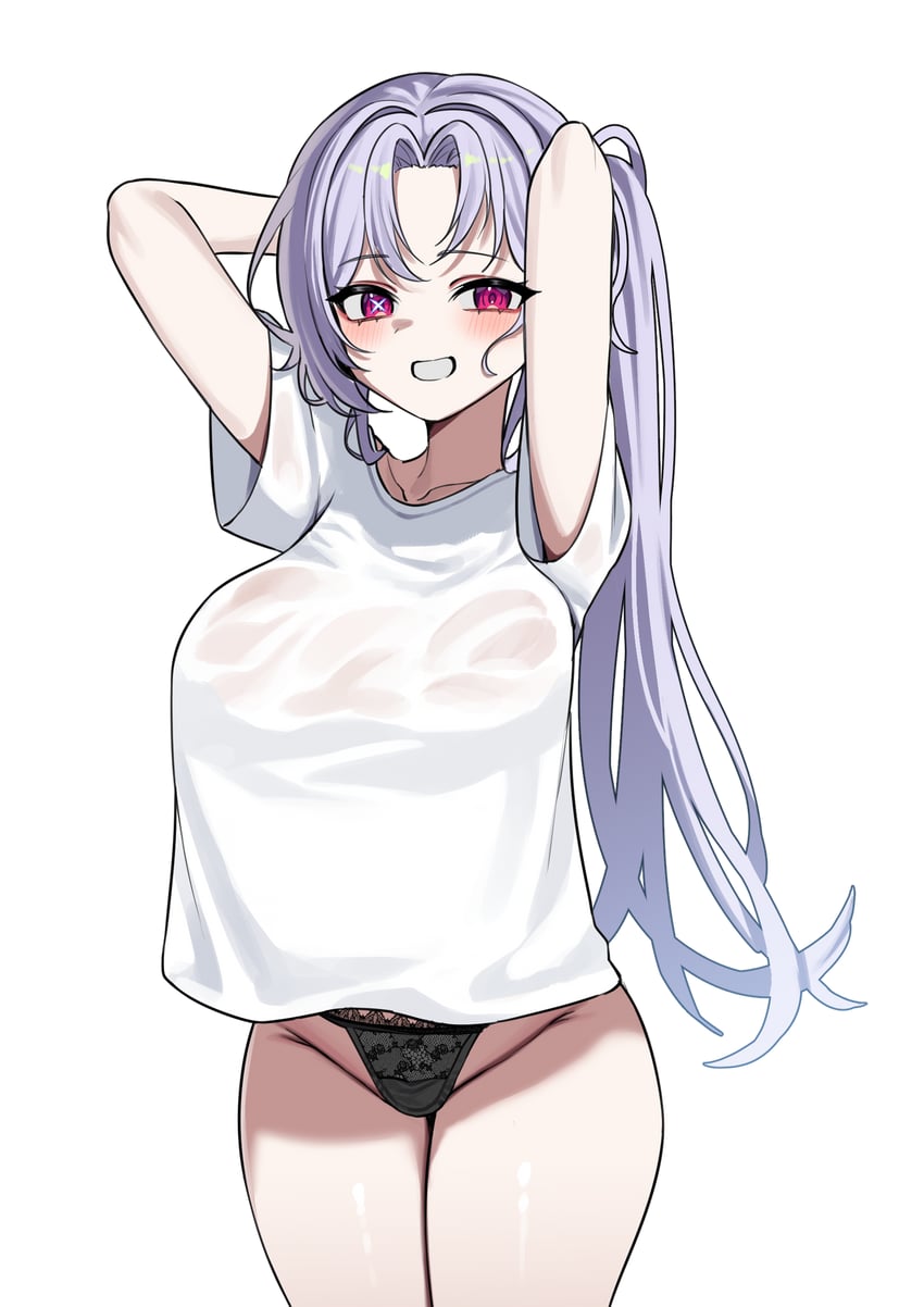 原创 1名女孩 双手抱头 脸红 乳房 锁骨
