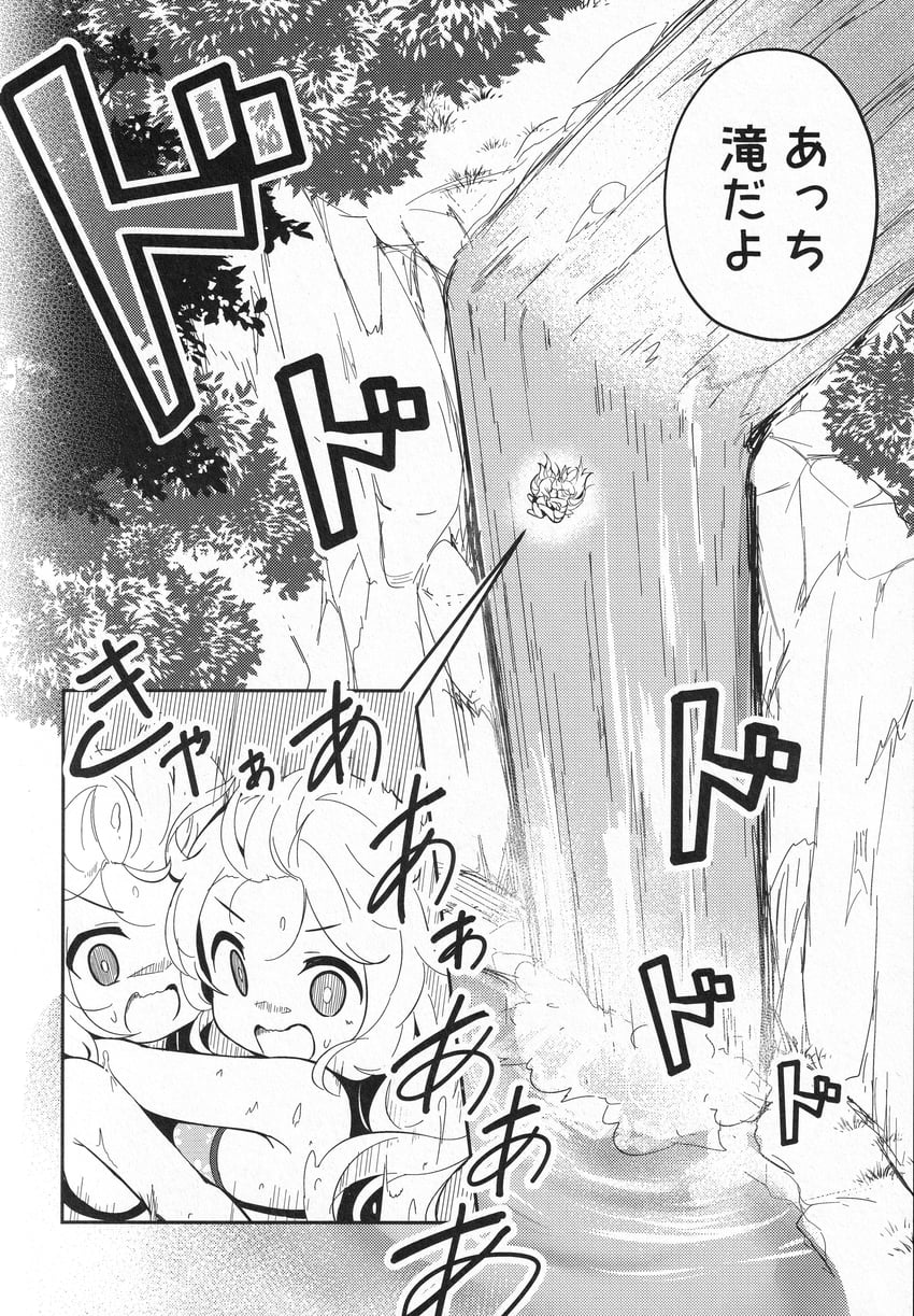 东方Project、莉莉霍特、莉莉霍特 2名女孩 漫画 白天 坠落 灰度