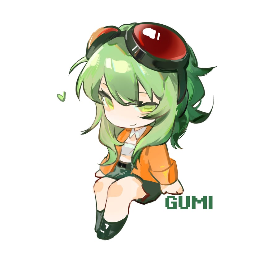 VOCALOID、GUMI 1名女孩 角色名称 Q版 仅限Q版 全身