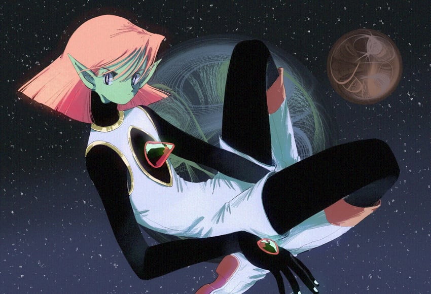 原创 1名男孩 外星人 赛璐珞上色 齐发尾 紧身连体衣