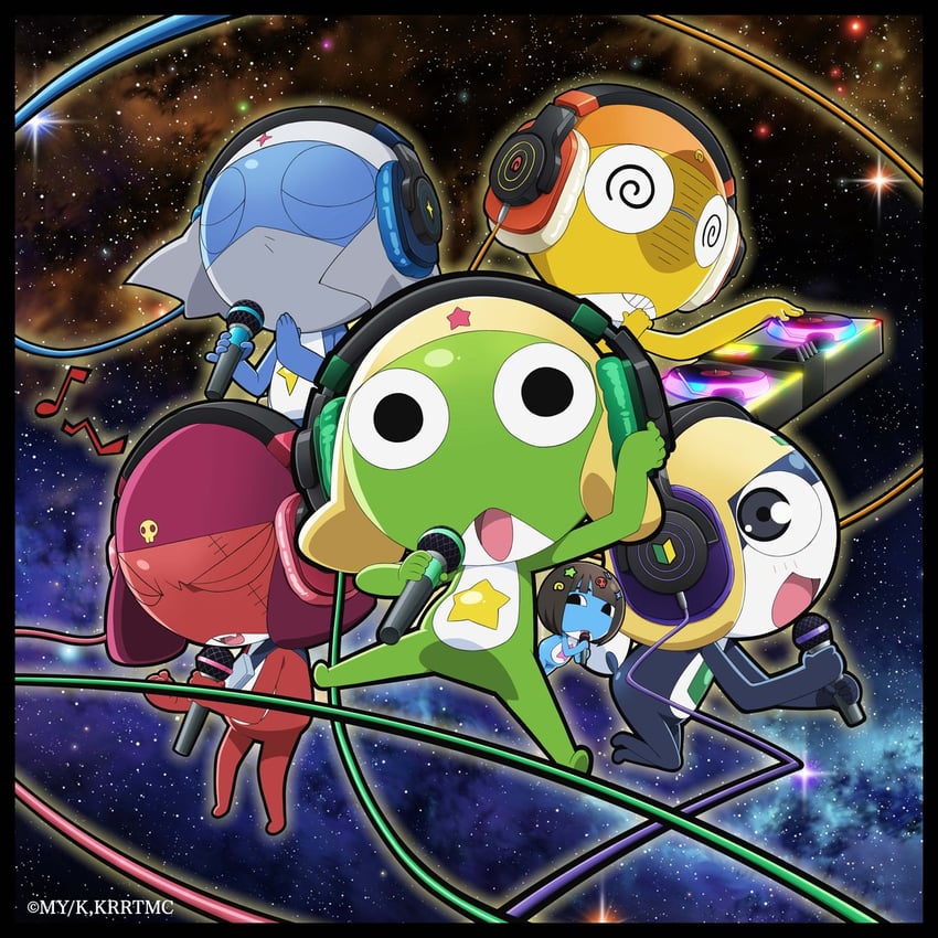 Keroro军曹、anono (keroro gunsou)、Dororo (Keroro军曹) 1名女孩 5个男孩 专辑封面 外星人 腰带