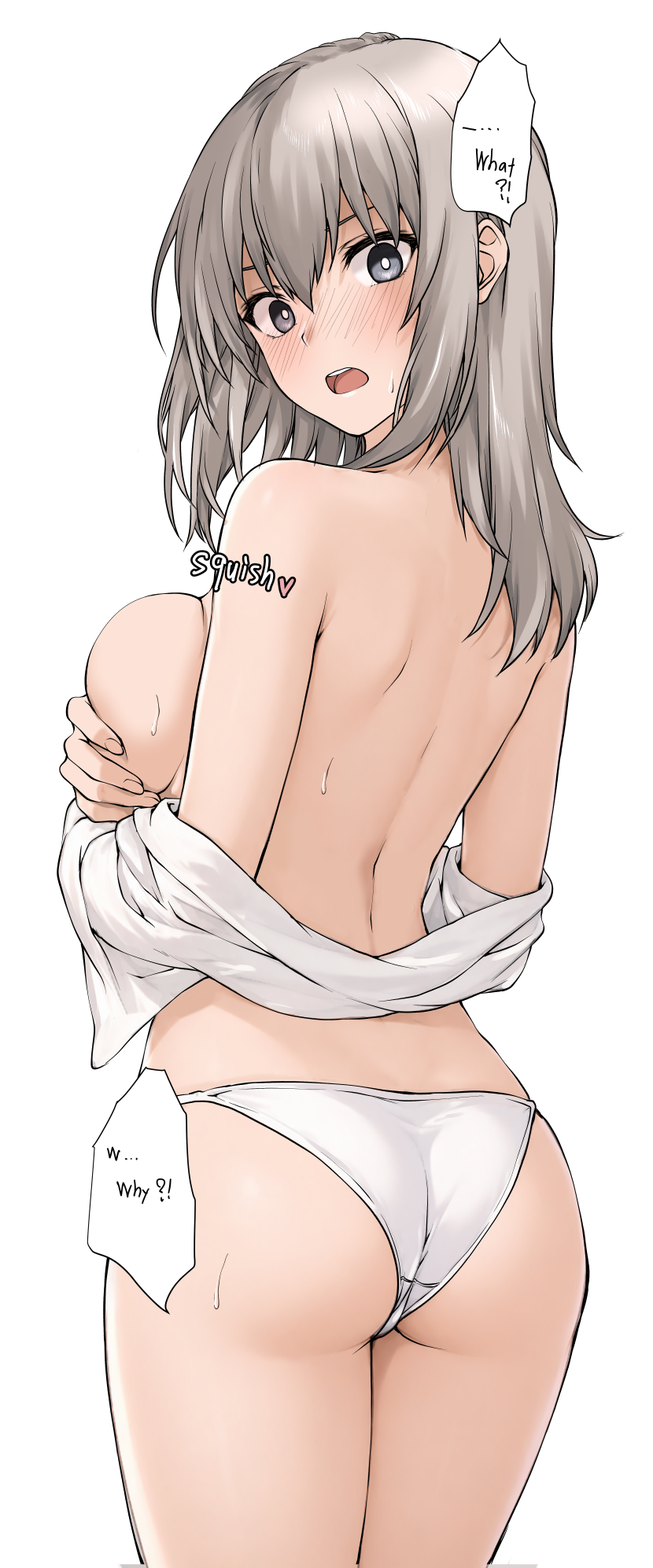 少女与战车、逸见艾丽卡 1名女孩 屁股 露肩 脸红 乳房