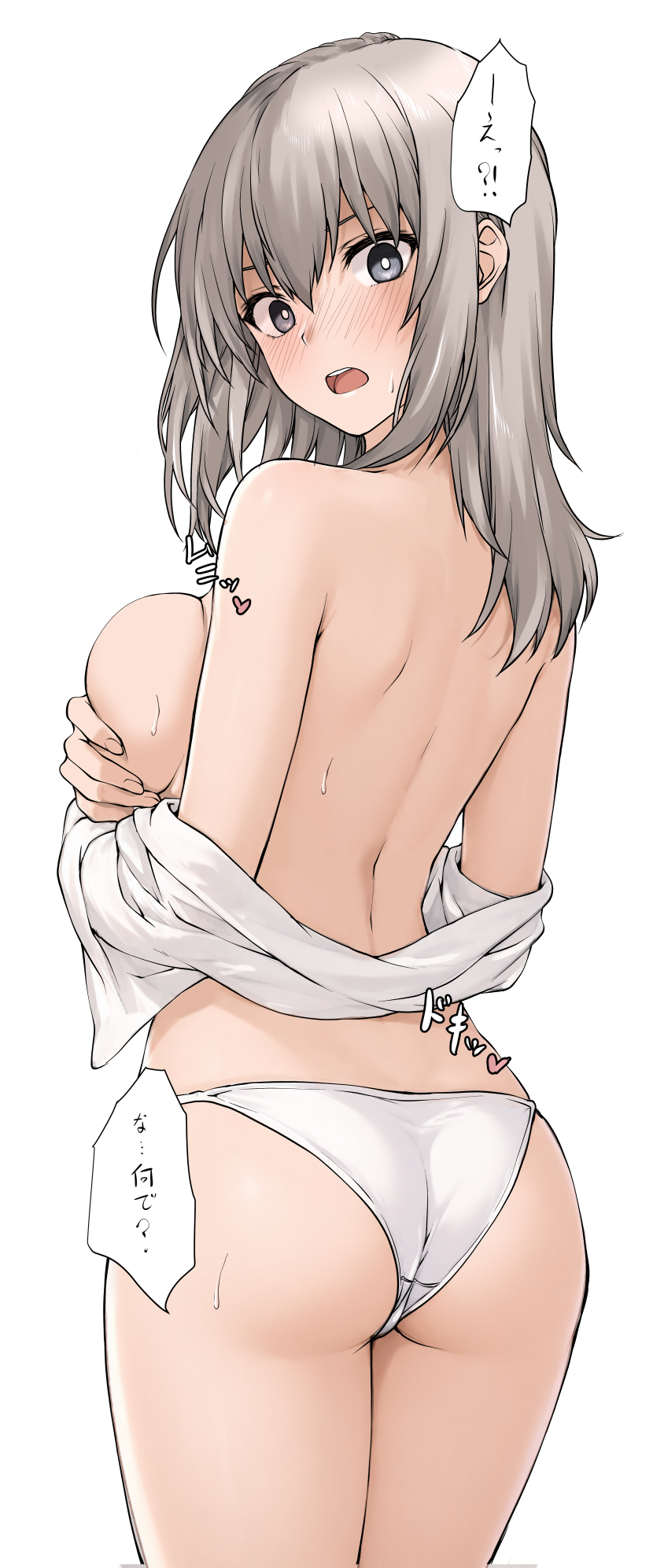 少女与战车、逸见艾丽卡 1名女孩 屁股 露肩 脸红 乳房