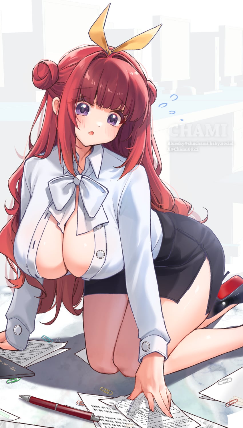 原创 1名女孩 作者名 黑鞋 黑色裙子 Bluesky用户名