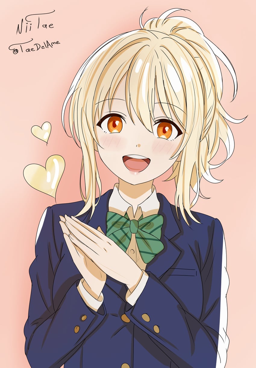 Love Live!、Love Live! 虹咲学园学园偶像同好会、绚濑绘里 1名女孩 绚濑绘里 (角色扮演) 金发 蓝色夹克 蝴蝶结