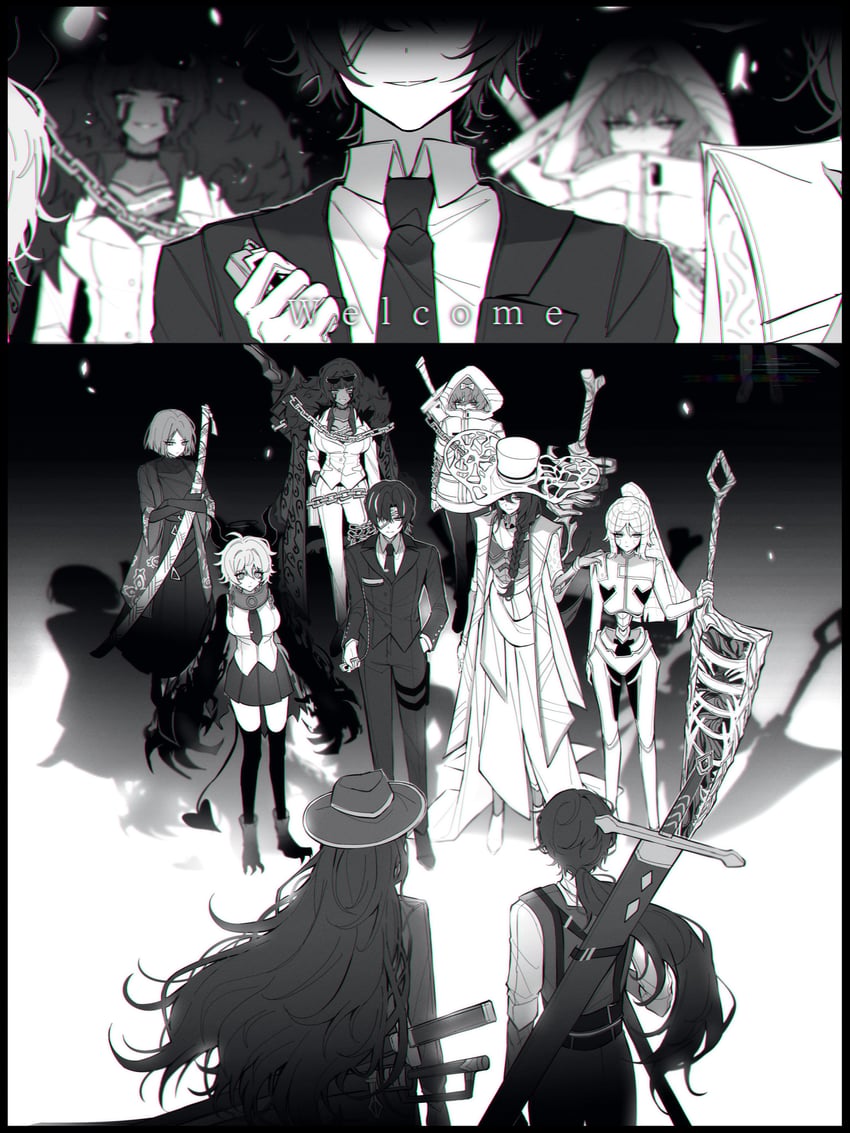 边狱公司、Project Moon、阿尔比娜 (月亮计划) 4个男孩 5名女孩 albina (project moon) (cosplay) 黑色利爪 蓝色羽织