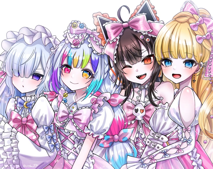 卡拉OK招财猫、魔法少女的小镇审判、城崎露亚 呆毛 兽耳耳机 兽耳 黑发 金发