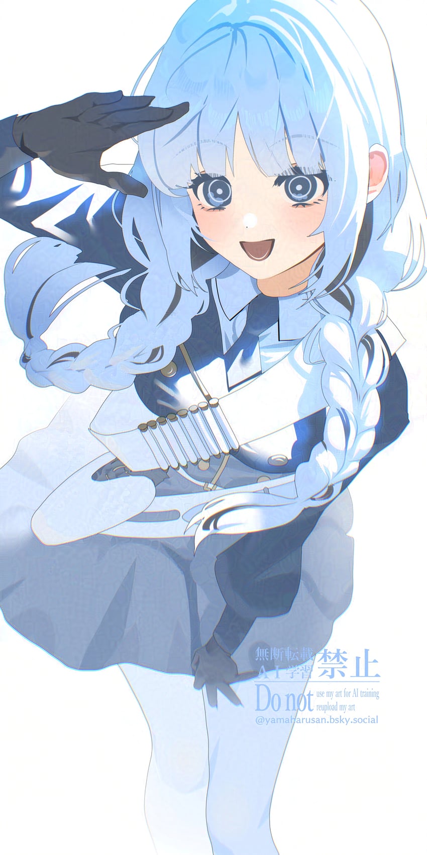 Fate/Grand Order、Fate系列、弗兰切斯卡·普雷拉蒂 (Fate) 1名女孩 举手 腰带 黑瞳 黑色手套