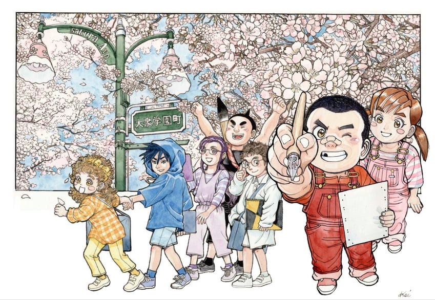 原创 3人女子 4个男孩 整理衣服 举手 举起双手